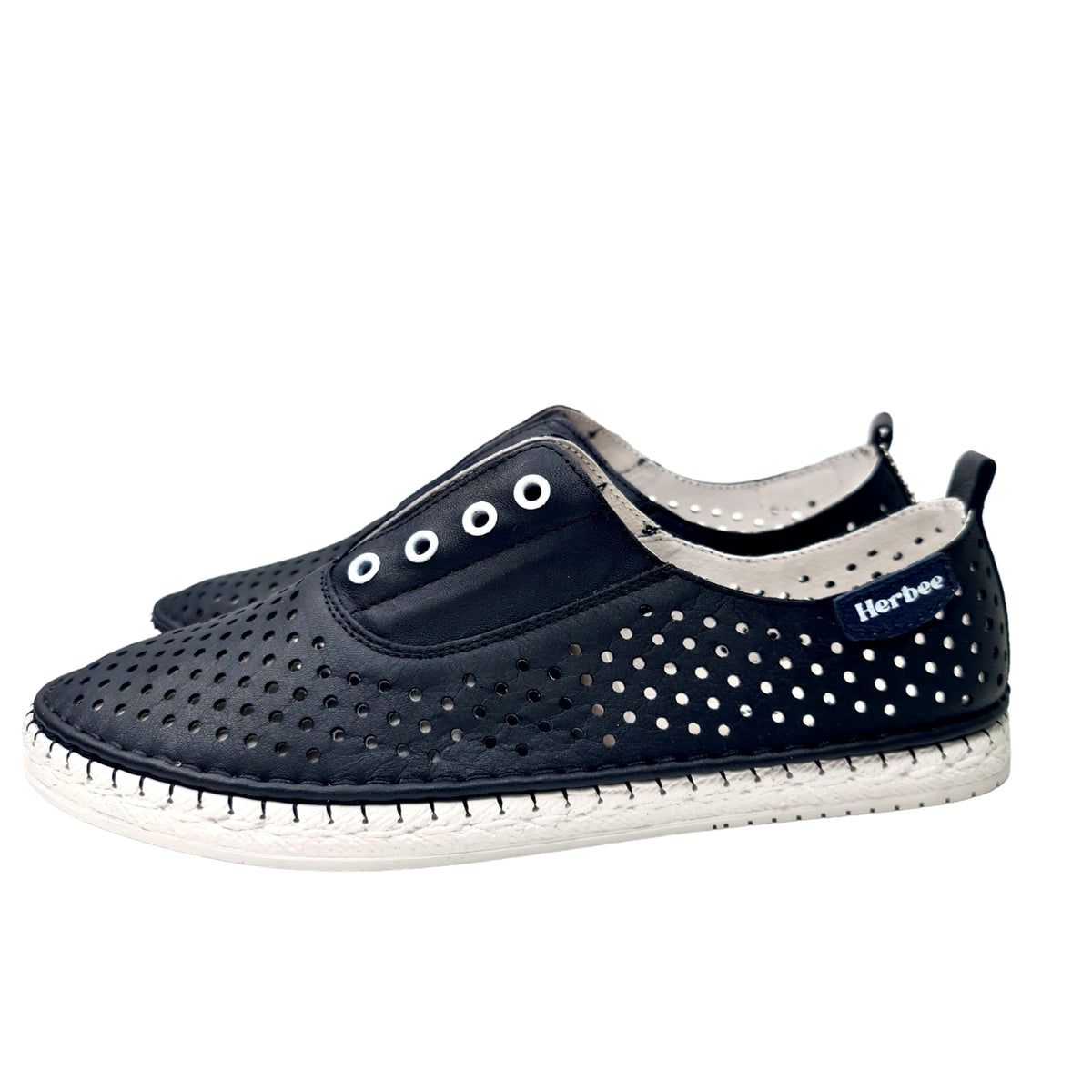 LEATHER VERA SHOES LINEN TURKISH BLACK