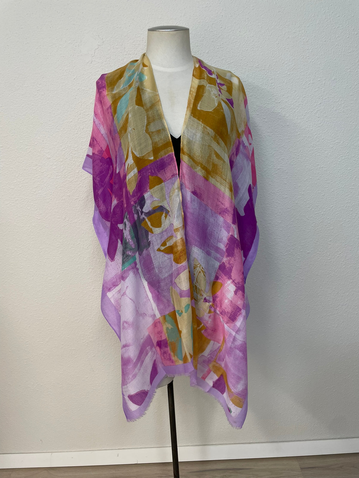 BEACH SHAWL OPEN EDGE COVER UP