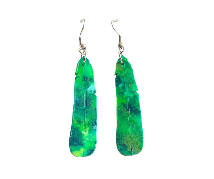 KAKAPO FEATHER EARRINGS