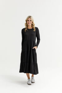 LONG SLEEVE KENDALL DRESS BLACK