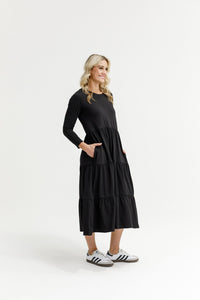 LONG SLEEVE KENDALL DRESS BLACK