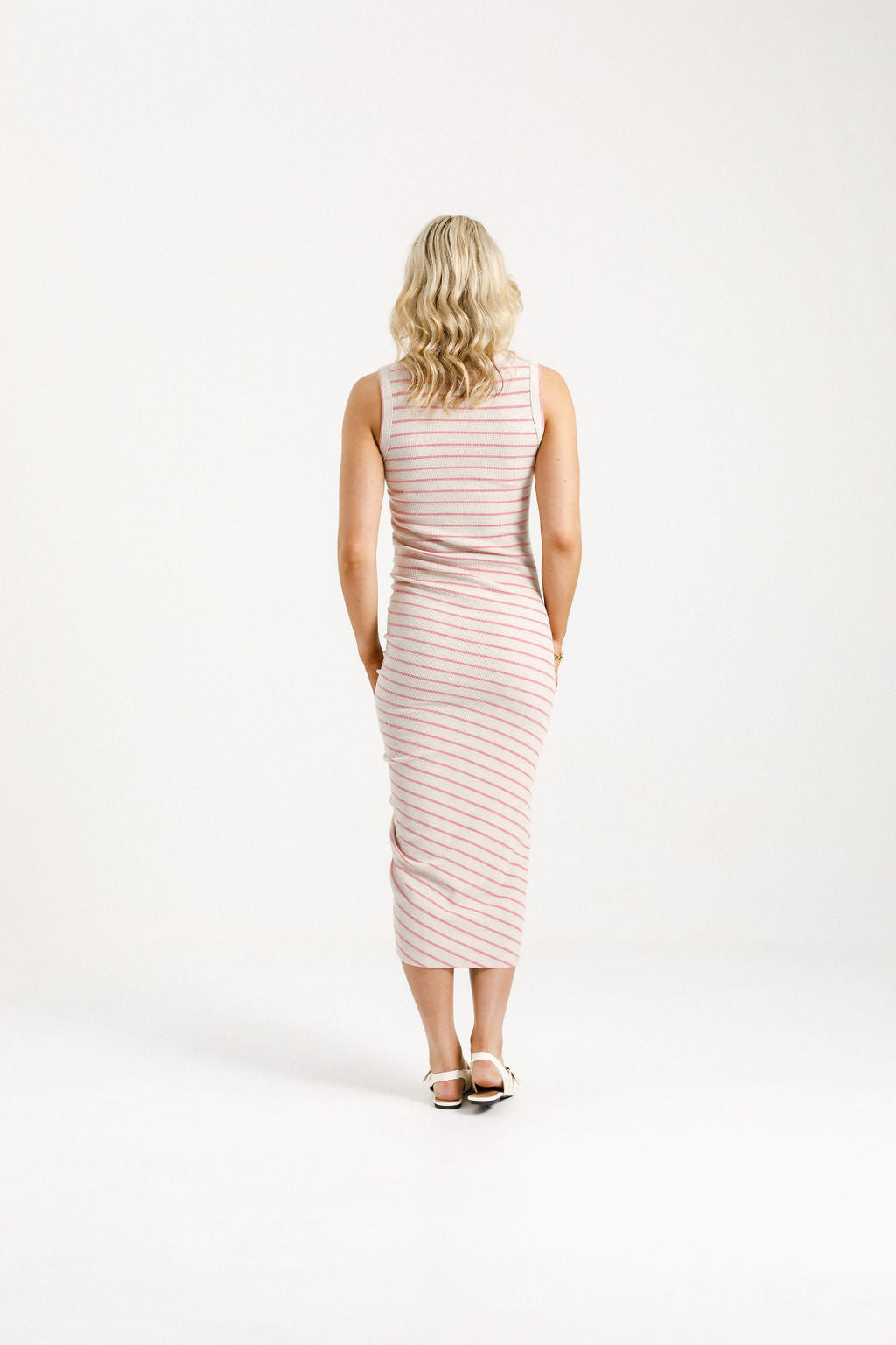 NIKITA DRESS IVORY / BLOOM STRIPES