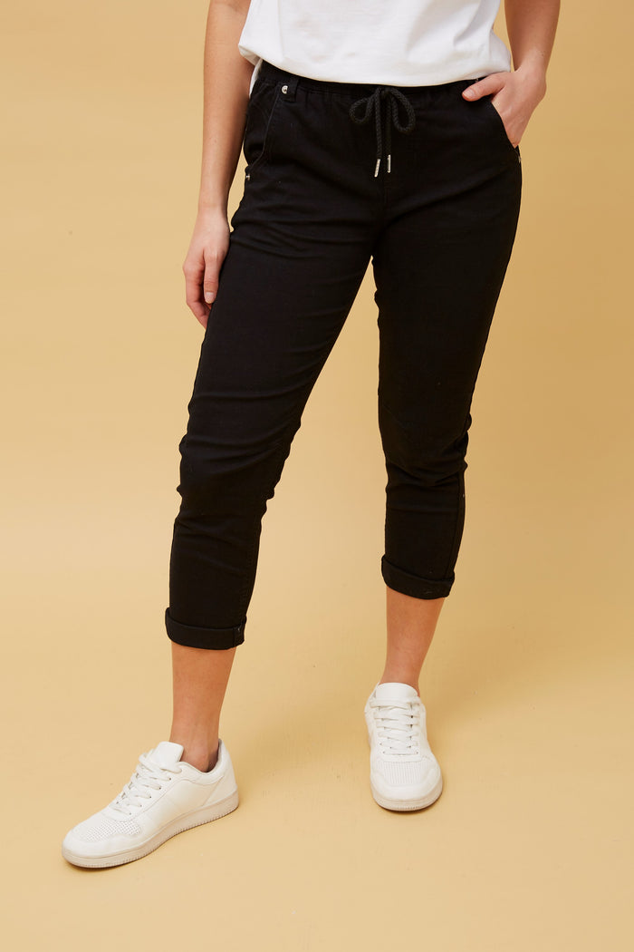 7/8 CROP PANT WITH DRAWSTRING