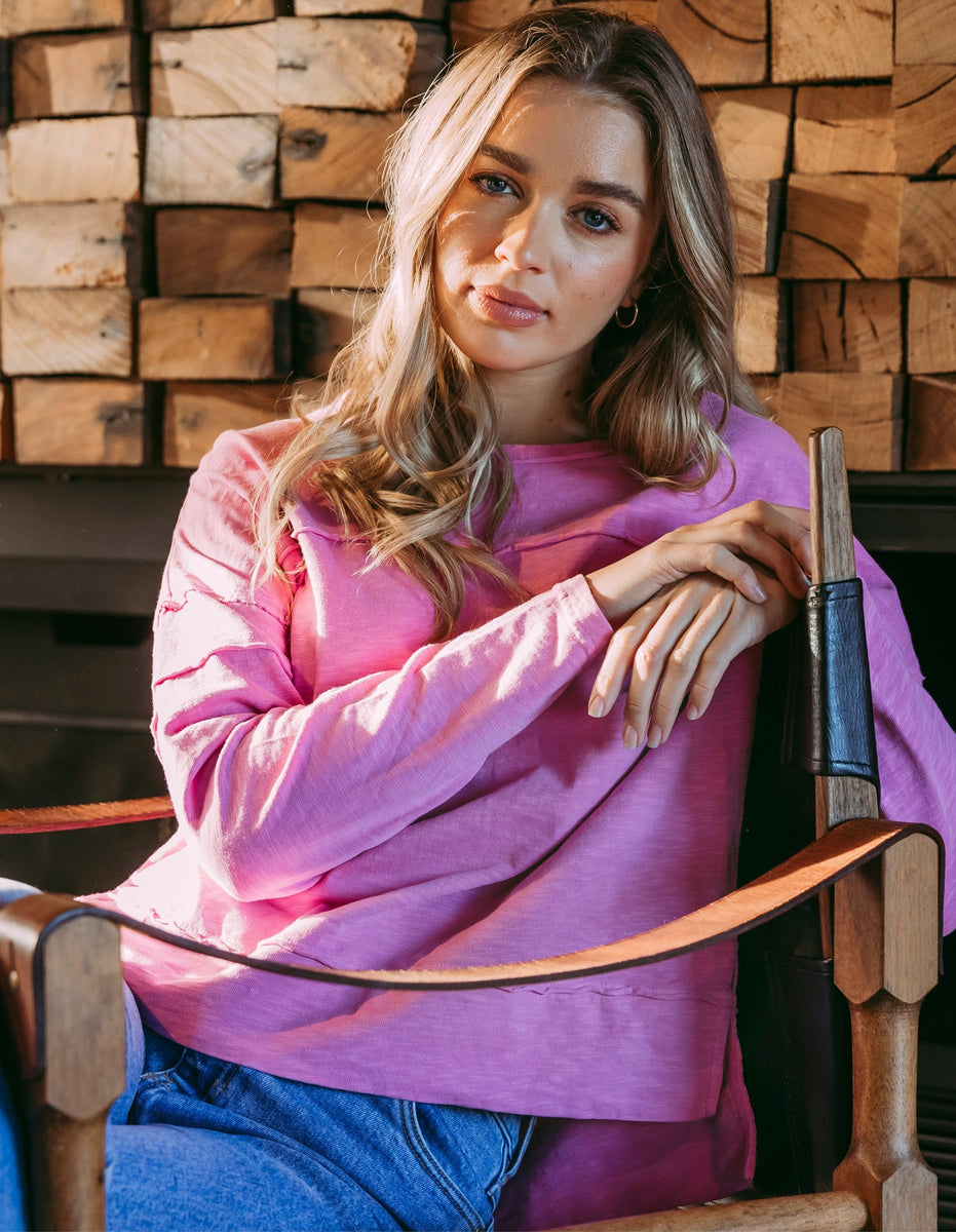 JAYNE THROW ON TOP FUCHSIA
