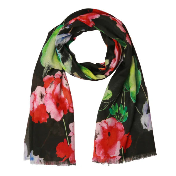 FLORAL COTTON MODAL DESIGNER SCARF