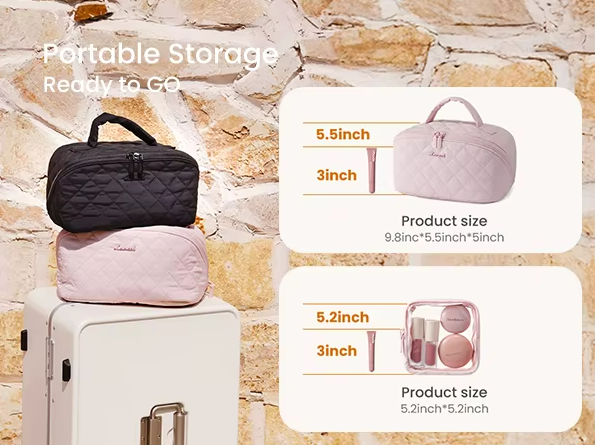KIRSTY QUILTED COSMETIC BAG