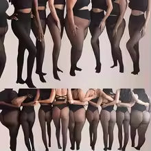 SCULPT FIT FLEECE LINED THERMAL TIGHTS SINGLE SEAM LATTE/BLACK