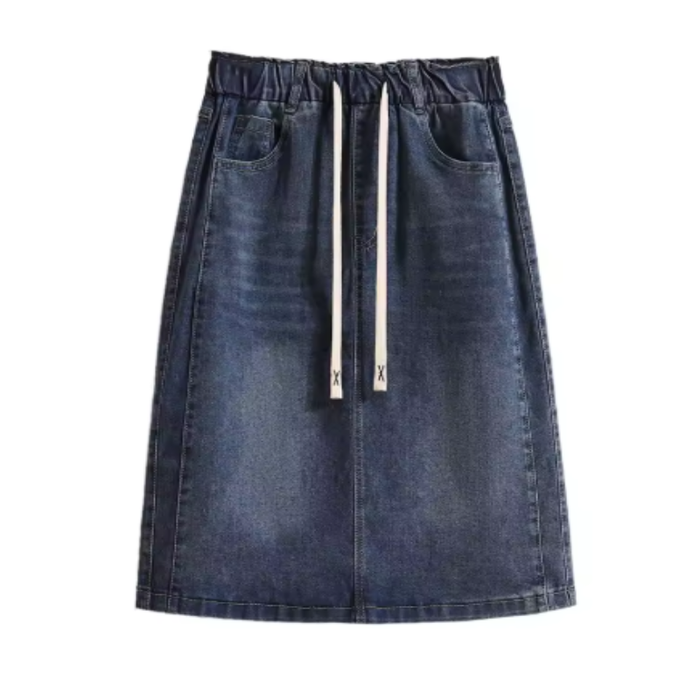 DENIM SHORT SKIRT MID BLUE