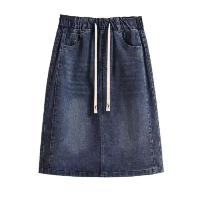 DENIM SHORT SKIRT MID BLUE