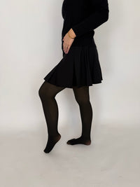 ACCESSORIES_FLEECE LINED THERMAL LEGGING TIGHTS SINGLE SEAM SOFT WAISTBAND NUDE/BLACK _ FLEECE LINED THERMAL LEGGING TIGHTS SINGLE SEAM SOFT WAISTBAND NUDE/BLACK _ Ebony Boutique NZ