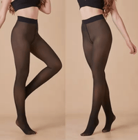 ACCESSORIES_FLEECE LINED THERMAL LEGGING TIGHTS SINGLE SEAM SOFT WAISTBAND NUDE/BLACK _ FLEECE LINED THERMAL LEGGING TIGHTS SINGLE SEAM SOFT WAISTBAND NUDE/BLACK _ Ebony Boutique NZ