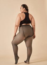 ACCESSORIES_FLEECE LINED THERMAL LEGGING TIGHTS THICK 300g NUDE BLACK _ FLEECE LINED THERMAL LEGGING TIGHTS THICK 300g NUDE BLACK _ Ebony Boutique NZ