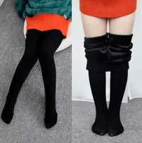 ACCESSORIES_KIDS FLEECE LINED THERMAL LEGGING TIGHTS SOLID BLACK _ KIDS FLEECE LINED THERMAL LEGGING TIGHTS SOLID BLACK _ Ebony Boutique NZ