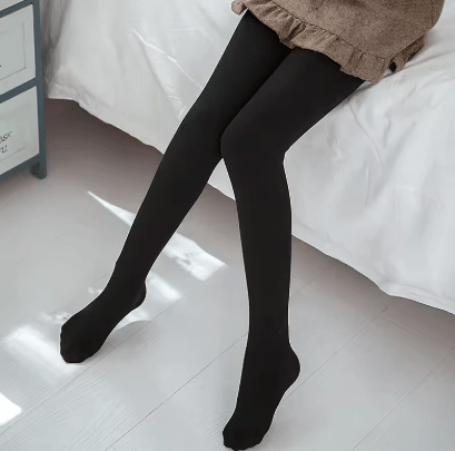 ACCESSORIES_KIDS FLEECE LINED THERMAL LEGGING TIGHTS SOLID BLACK _ KIDS FLEECE LINED THERMAL LEGGING TIGHTS SOLID BLACK _ Ebony Boutique NZ