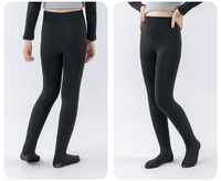 ACCESSORIES_KIDS FLEECE LINED THERMAL LEGGING TIGHTS SOLID BLACK _ KIDS FLEECE LINED THERMAL LEGGING TIGHTS SOLID BLACK _ Ebony Boutique NZ