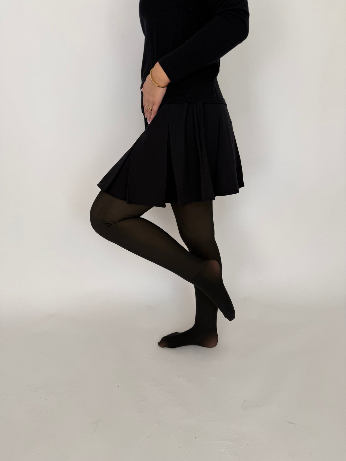 ACCESSORIES_SKINTONE LINED TIGHTS NUDE BLACK 80GM _ SKINTONE LINED TIGHTS NUDE BLACK 80GM _ Ebony Boutique NZ