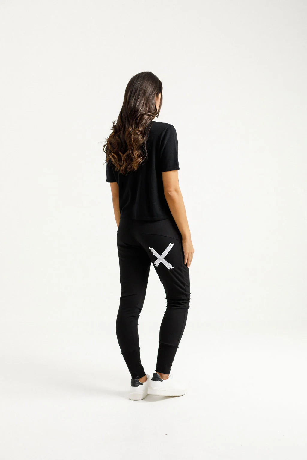 APARTMENT PANTS WINTER WEIGHT BLACK WITH LILAC DAMASK X