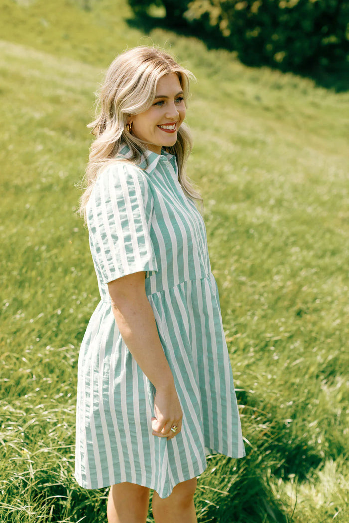 CLEO MINI DRESS APPLE STRIPE