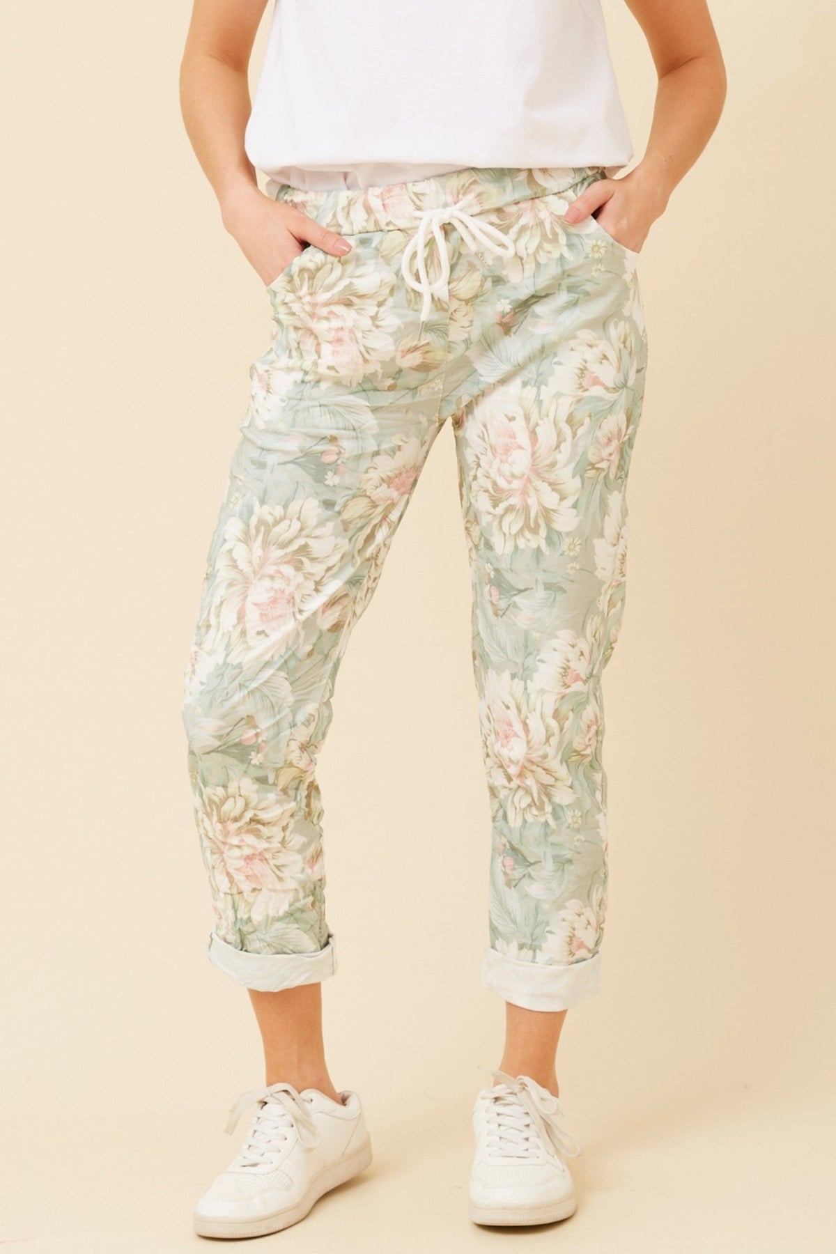 BOTTEGA MODA_CORNELIA JOGGERS PASTEL PEONY _ CORNELIA JOGGERS PASTEL PEONY _ Ebony Boutique NZ