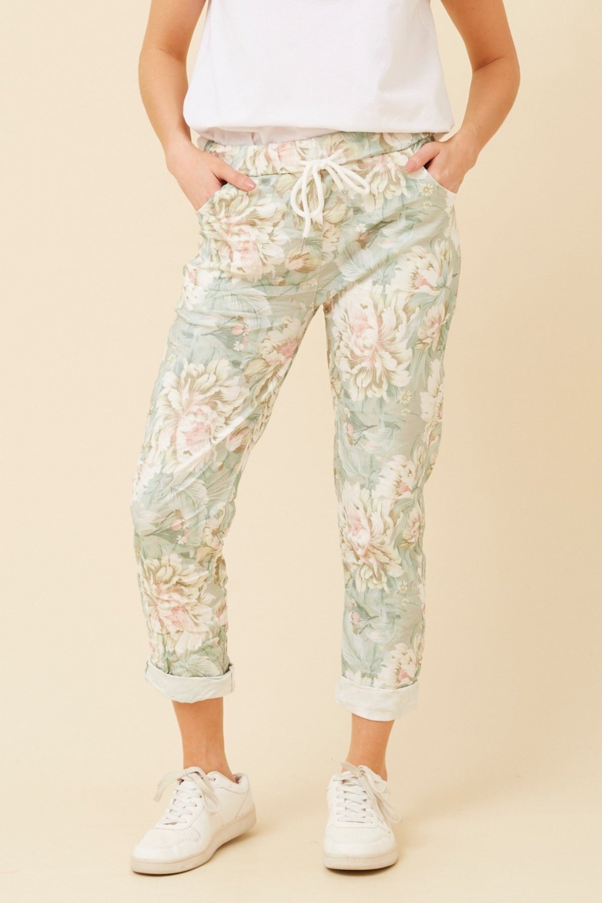 BOTTEGA MODA_CORNELIA JOGGERS PASTEL PEONY _ CORNELIA JOGGERS PASTEL PEONY _ Ebony Boutique NZ