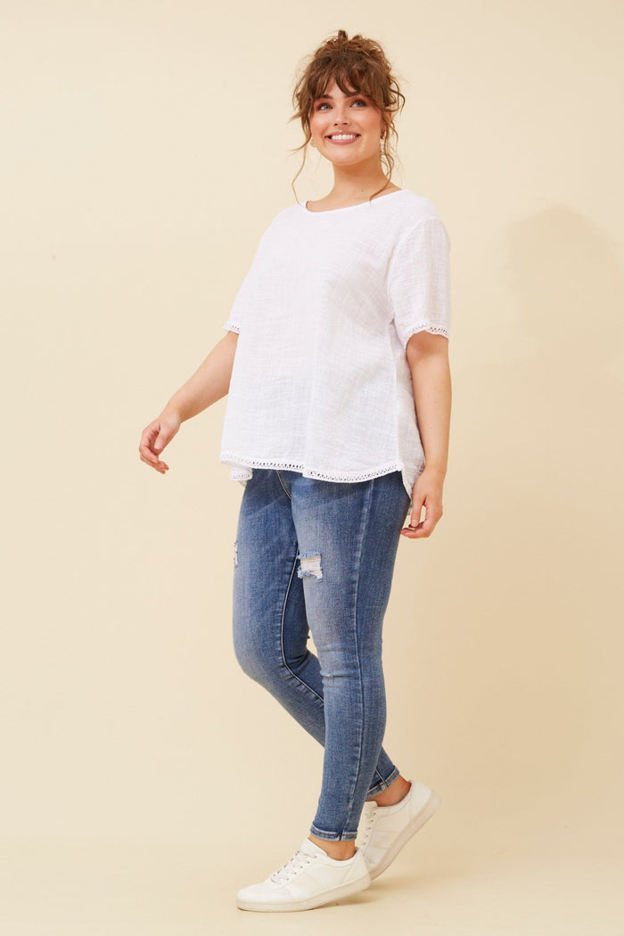 BOTTEGA MODA_COTTON SCOOP NECK TOP WHITE _ COTTON SCOOP NECK TOP WHITE _ Ebony Boutique NZ