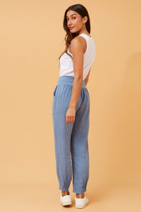 BOTTEGA MODA_JERSEY WAIST LINEN PANT _ JERSEY WAIST LINEN PANT _ Ebony Boutique NZ