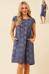 BOTTEGA MODA_ONASSIS DRESS LINEN DENIM _ ONASSIS DRESS LINEN DENIM _ Ebony Boutique NZ