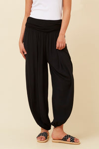 BOTTEGA MODA_RELAXED PANT VISCOSE BLACK _ RELAXED PANT VISCOSE BLACK _ Ebony Boutique NZ