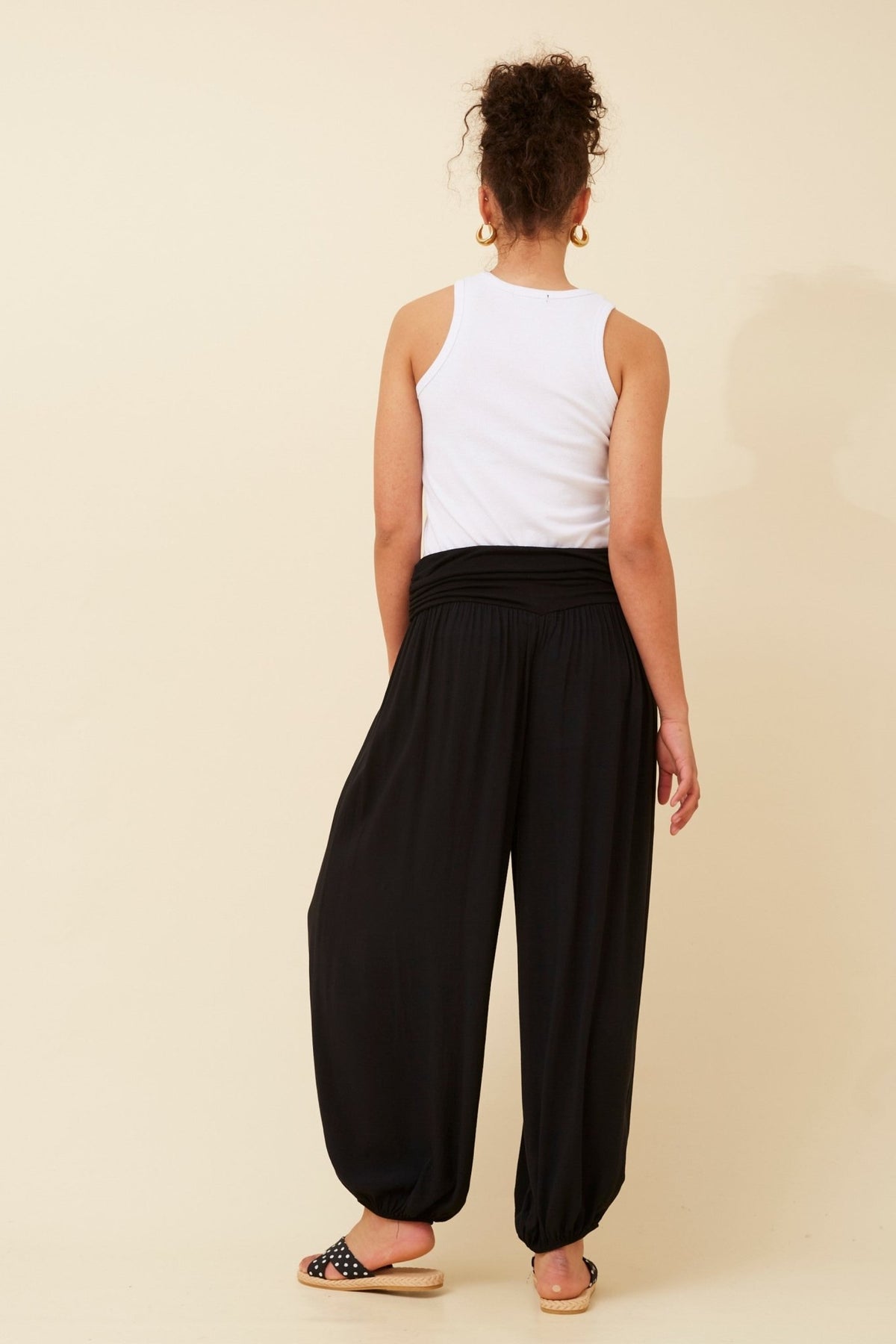 BOTTEGA MODA_RELAXED PANT VISCOSE BLACK _ RELAXED PANT VISCOSE BLACK _ Ebony Boutique NZ