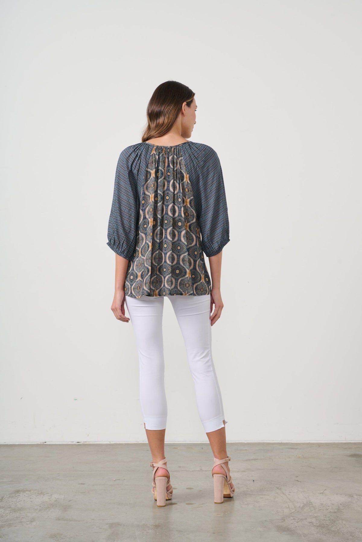 CAJU_KOSMOS PRINT BLOUSE RAGLAN SLEEVE _ KOSMOS PRINT BLOUSE RAGLAN SLEEVE _ Ebony Boutique NZ