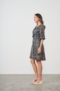 CAJU_KOSMOS PRINT DRESS ELASTIC WAIST _ KOSMOS PRINT DRESS ELASTIC WAIST _ Ebony Boutique NZ