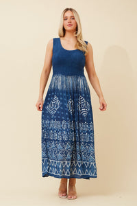 CAROLINE MORGAN_BLUE BEACH DRESS _ BLUE BEACH DRESS _ Ebony Boutique NZ