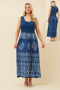 CAROLINE MORGAN_BLUE BEACH DRESS _ BLUE BEACH DRESS _ Ebony Boutique NZ