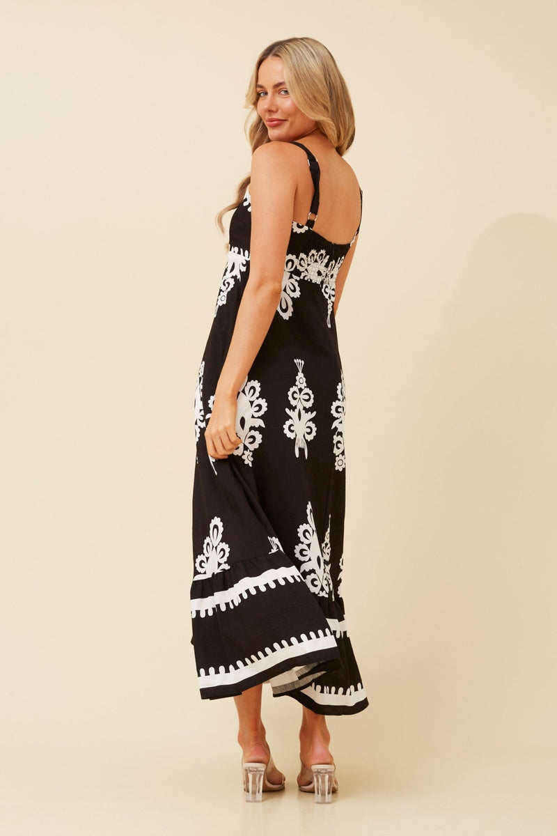 CAROLINE MORGAN_STRAPPY EMPIRE LINE DRESS _ STRAPPY EMPIRE LINE DRESS _ Ebony Boutique NZ