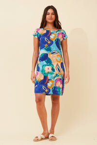 CAROLINE MORGAN_VISCOSE PRINT DRESS _ VISCOSE PRINT DRESS _ Ebony Boutique NZ