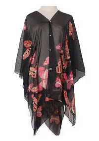 CHAMELEON_BEACH SHAWL PEARL BUTTON COVER UP _ BEACH SHAWL PEARL BUTTON COVER UP _ Ebony Boutique NZ