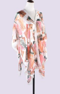 CHAMELEON_BEACH SHAWL PEARL BUTTON COVER UP _ BEACH SHAWL PEARL BUTTON COVER UP _ Ebony Boutique NZ