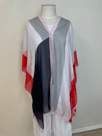 CHAMELEON_BEACH SHAWL PEARL BUTTON COVER UP _ BEACH SHAWL PEARL BUTTON COVER UP _ Ebony Boutique NZ