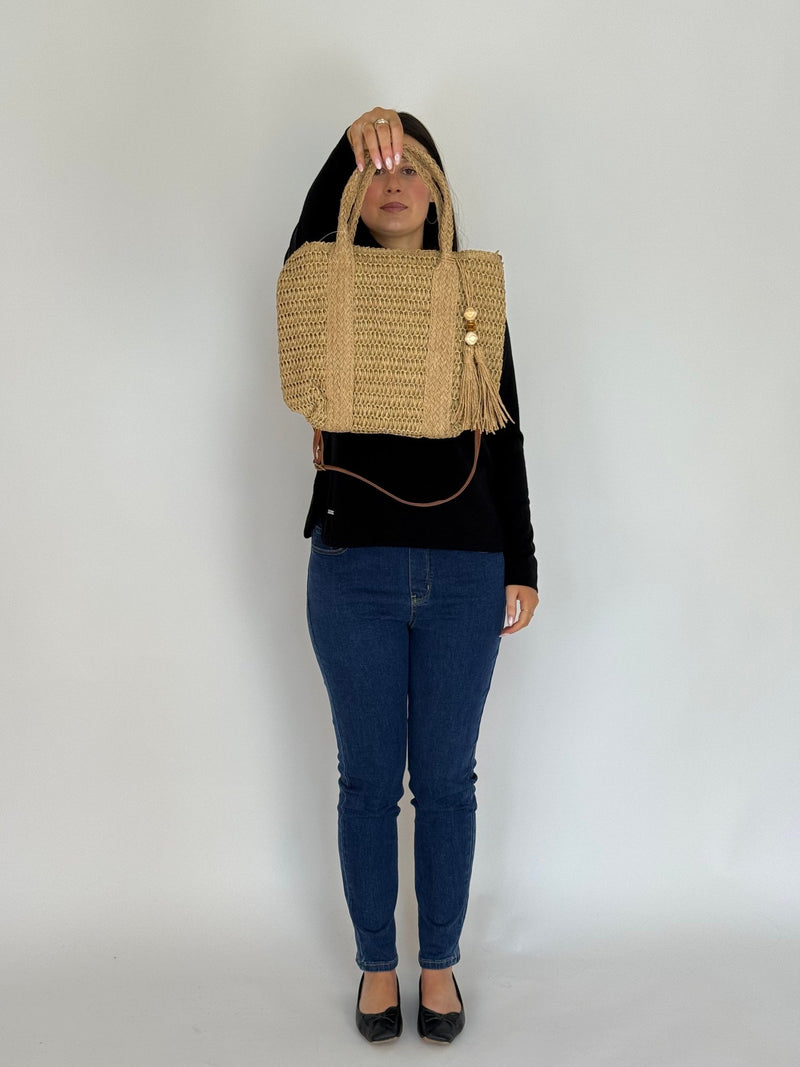 CHAMELEON_RAFFIA BEACH BAG CROSSBODY STRAP _ RAFFIA BEACH BAG CROSSBODY STRAP _ Ebony Boutique NZ