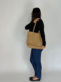 CHAMELEON_RAFFIA BEACH BAG TOTE _ RAFFIA BEACH BAG TOTE _ Ebony Boutique NZ