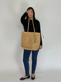 CHAMELEON_RAFFIA BEACH BAG TOTE _ RAFFIA BEACH BAG TOTE _ Ebony Boutique NZ