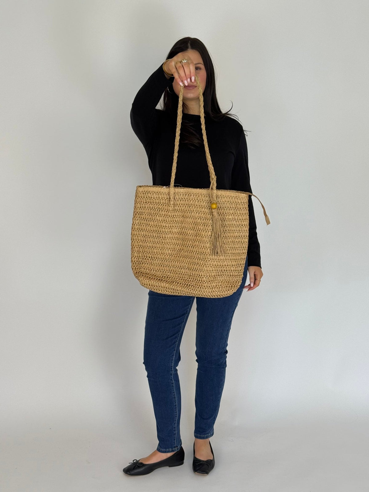 CHAMELEON_RAFFIA BEACH BAG TOTE _ RAFFIA BEACH BAG TOTE _ Ebony Boutique NZ