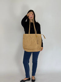 CHAMELEON_RAFFIA BEACH BAG TOTE _ RAFFIA BEACH BAG TOTE _ Ebony Boutique NZ