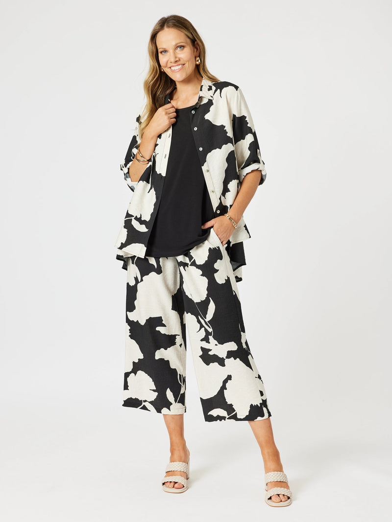 CLARITY_BARCELONA PANT BLACK/NATURAL _ BARCELONA PANT BLACK/NATURAL _ Ebony Boutique NZ