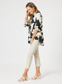 CLARITY_BARCELONA SHIRT BLACK/NATURAL _ BARCELONA SHIRT BLACK/NATURAL _ Ebony Boutique NZ