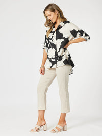 CLARITY_BARCELONA SHIRT BLACK/NATURAL _ BARCELONA SHIRT BLACK/NATURAL _ Ebony Boutique NZ