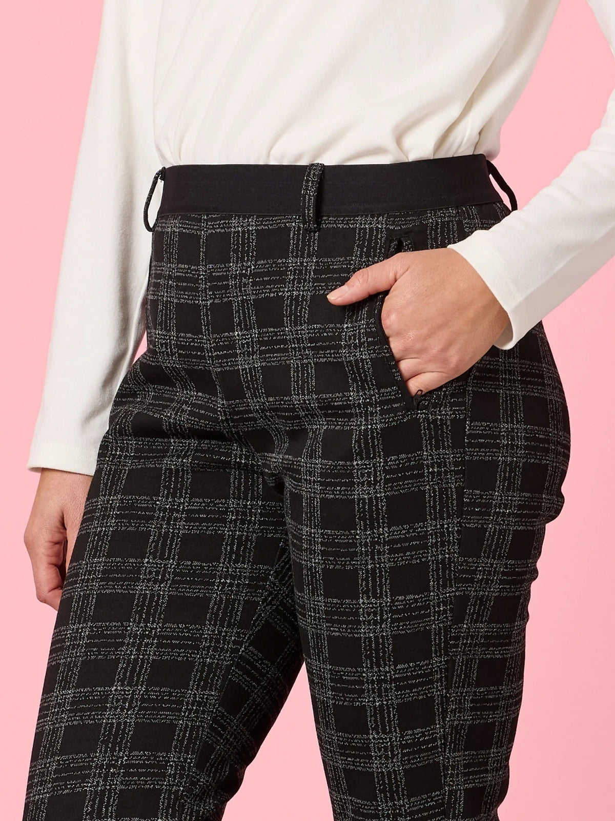 CANNES CHECK PANT_by_CLARITY_women's_in_New Zealand_ CANNES CHECK PANT _