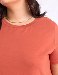 DIANA SHORT SLEEVE DRESS EARTH BROWN