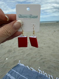 DUNE ROAD_BOOK EARRINGS RED _ BOOK EARRINGS RED _ Ebony Boutique NZ