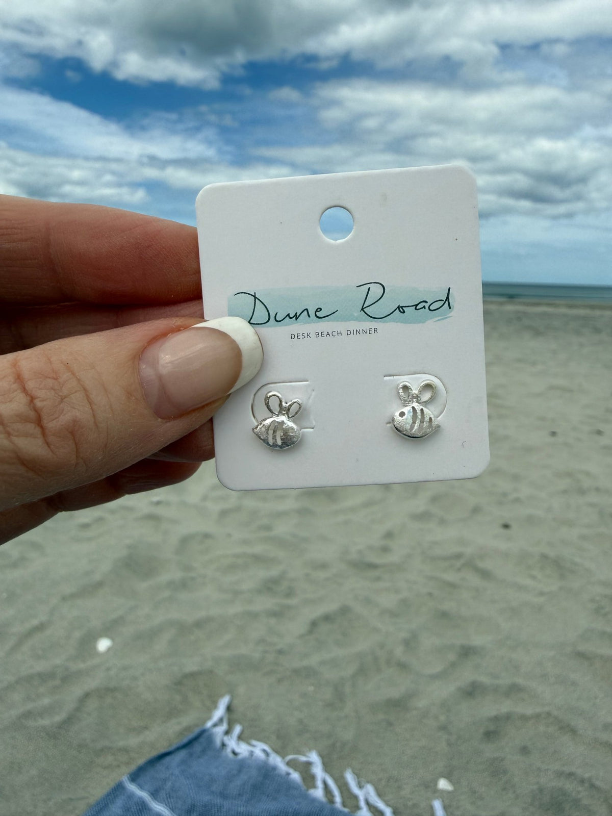 DUNE ROAD_BUZZY BEE SILVER EARRNGS STUD _ BUZZY BEE SILVER EARRNGS STUD _ Ebony Boutique NZ